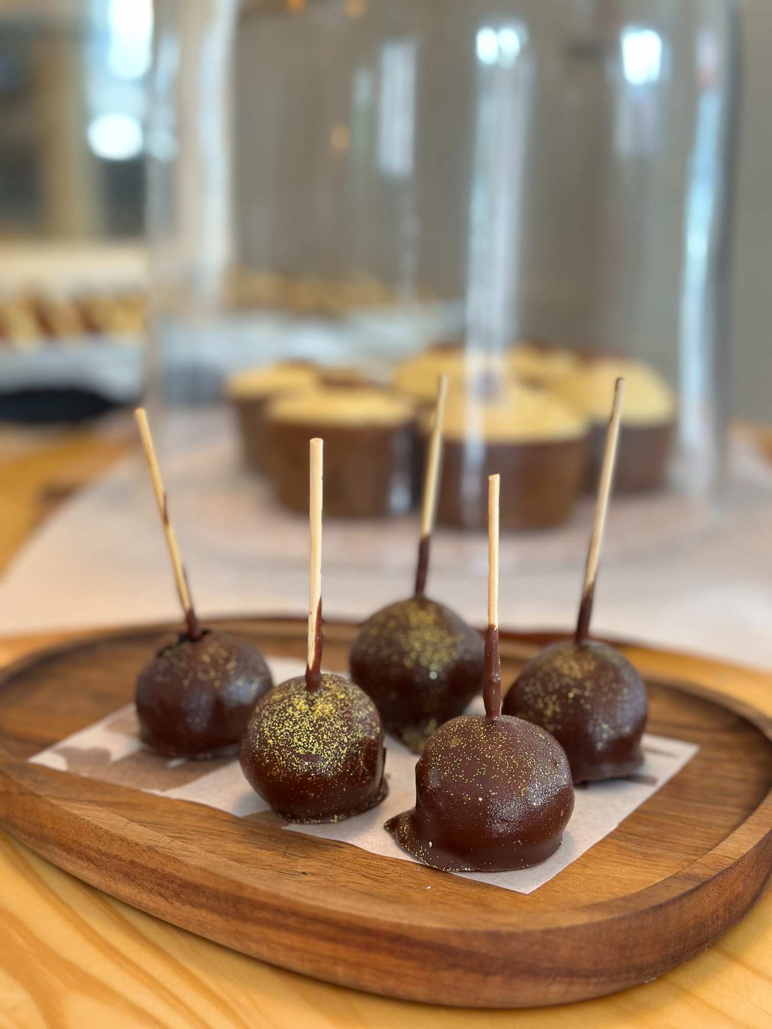 A plage with Cake Pops